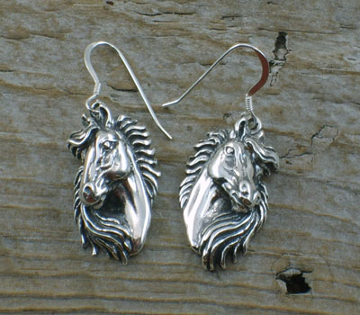Sterling Silver Earrings Native American Horses